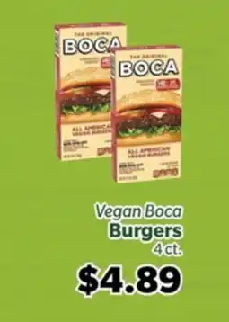 Living Fresh Market Vegan Boca Burgers offer