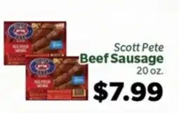 Living Fresh Market Scott Pete Beef Sausage offer