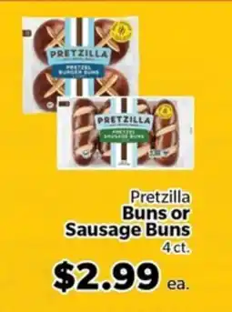 Living Fresh Market Pretzilla Buns or Sausage Buns offer