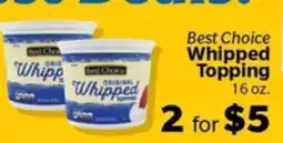 Living Fresh Market Best Choice Whipped Topping offer
