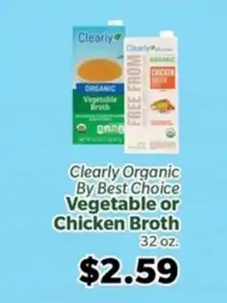 Living Fresh Market Clearly Organic By Best Choice Vegetable or Chicken Broth offer