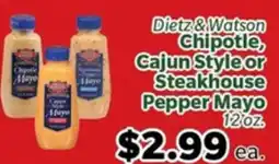 Living Fresh Market Dietz & Watson Chipotle, Cajun Style or Steakhouse Pepper Mayo offer