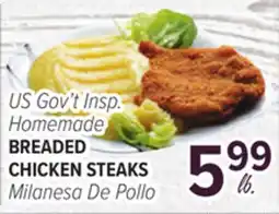 Cermak Fresh Market US Gov't Insp. Homemade BREADED CHICKEN STEAKS offer