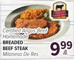 Cermak Fresh Market Certified Angus Beef Homemade BREADED BEEF STEAK offer
