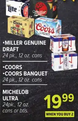 Cermak Fresh Market •MILLER GENUINE DRAFT •COORS •COORS BANQUET •MICHELOB ULTRA offer