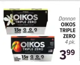 Cermak Fresh Market Dannon OIKOS TRIPLE ZERO offer