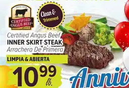 Cermak Fresh Market Certified Angus Beef INNER SKIRT STEAK offer