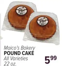 Cermak Fresh Market Maico's Bakery POUND CAKE offer