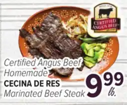 Cermak Fresh Market Certified Angus Beef Homemade Marinated Beef Steak offer
