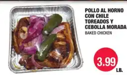 Carnicerias Jimenez POLLO AL HORNO CON CHILE TOREADOS Y CEBOLLA MORADA offer