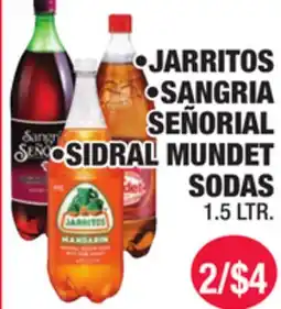 Carnicerias Jimenez JARritos • SANGRIA SEÑORIAL • SIDRAL MUNDet SODAS offer