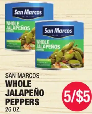 Carnicerias Jimenez SAN MARCOS WHOLE JALAPEÑO PEPPERS offer