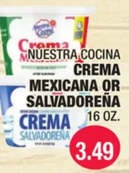 Carnicerias Jimenez CREMA MEXICANA OR SALVADOREÑA offer