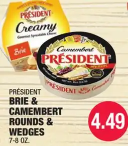 Carnicerias Jimenez PRÉSIDENT BRIE & CAMEMBERT ROUNDS & WEDGES offer