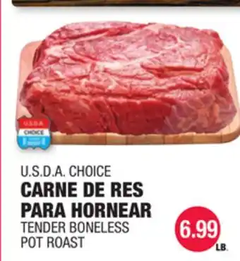 Carnicerias Jimenez U.S.D.A CHOICE CARNE DE RES PARA HORNEAR offer