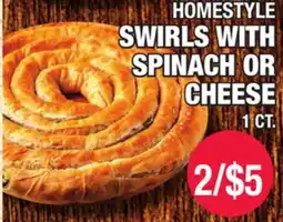 Carnicerias Jimenez HOMESTYLE SWIRLS WITH SPINACH OR CHEESE offer