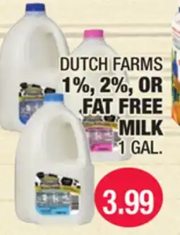 Carnicerias Jimenez DUTCH FARMS 1%, 2%, OR FAT FREE MILK offer