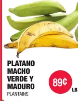 Carnicerias Jimenez PLATANO MACHO VERDE Y MADURO offer