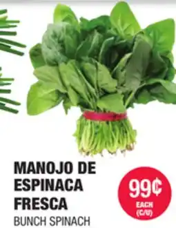 Carnicerias Jimenez MANOJO DE ESPINACA FRESCA offer