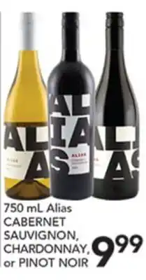Pete's Fresh Market 750 mL Alias CABERNET SAUVIGNON, CHARDONNAY, or PINOT NOIR offer