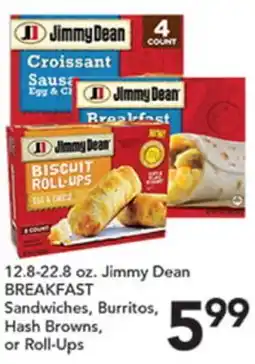 Pete's Fresh Market Jimmy Dean BREAKFAST Sandwiches, Burritos, Hash Browns, or Roll-Ups offer
