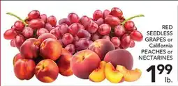 Pete's Fresh Market RED SEEDLESS GRAPES or California PEACHES or NECTARINES offer