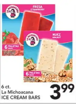 Pete's Fresh Market La Michoacana ICE CREAM BARS offer