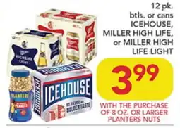 Pete's Fresh Market ICEHOUSE, MILLER HIGH LIFE, or MILLER HIGH LIFE LIGHT offer