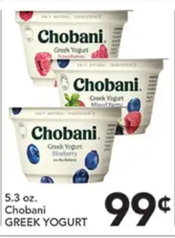 Pete's Fresh Market Chobani GREEK YOGURT offer