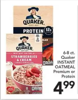 Pete's Fresh Market 6-8 ct. Quaker INSTANT OATMEAL Premium or Protein offer