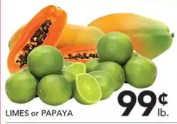 Pete's Fresh Market LIMES or PAPAYA offer