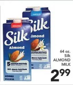 Pete's Fresh Market 64 oz. Silk ALMOND MILK offer