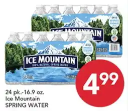 Pete's Fresh Market Ice Mountain SPRING WATER offer