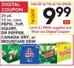Pete's Fresh Market PEPSI, 7UP, SQUIRT, DR PEPPER, CANADA DRY, or MOUNTAIN DEW offer