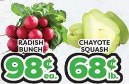Torres Supermercado RADISH BUNCH, CHAYOTE SQUASH offer