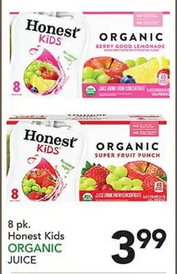 Pete's Fresh Market 8 pk. Honest Kids ORGANIC JUICE offer