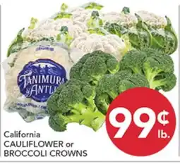 Pete's Fresh Market California CAULIFLOWER or BROCCOLI CROWNS offer