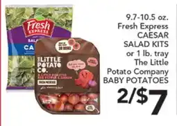 Pete's Fresh Market Fresh Express CAESAR SALAD KITS or 1 lb. tray The Little Potato Company BABY POTATOES offer