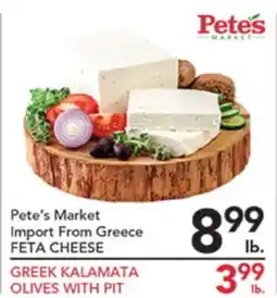 Pete's Fresh Market Pete's Market Import From Greece FETA CHEESE offer