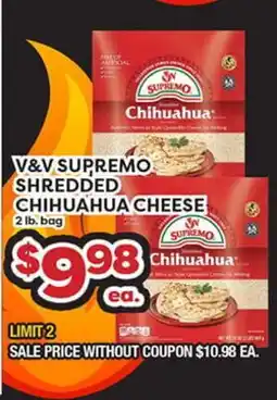 Torres Supermercado V&V SUPREMO SHREDDED CHIHUAHUA CHEESE offer