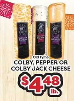 Torres Supermercado Old Tyme COLBY, PEPPER OR COLBY JACK CHEESE offer