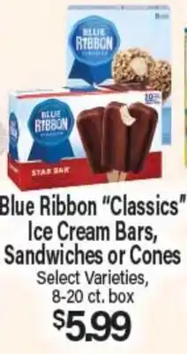 Angelo Caputo's Fresh Market Blue Ribbon Classics Ice Cream Bars, Sandwiches or Cones offer