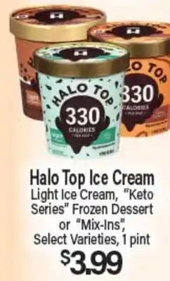 Angelo Caputo's Fresh Market Halo Top Ice Cream Light Ice Cream, Keto Series Frozen Dessert or Mix-Ins offer