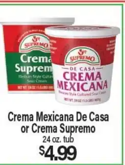 Angelo Caputo's Fresh Market Crema Mexicana De Casa or Crema Supremo offer