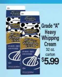 Angelo Caputo's Fresh Market Grade A Heavy Whipping Cream offer