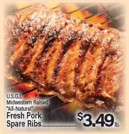 Angelo Caputo's Fresh Market U.S.G.I. Midwestern Raised All-Natural Fresh Pork Spare Ribs offer