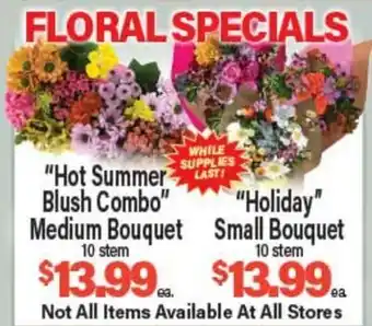 Angelo Caputo's Fresh Market FLORAL SPECIALS offer