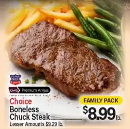 Angelo Caputo's Fresh Market Choice Boneless Chuck Steak offer