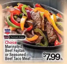 Angelo Caputo's Fresh Market Choice Marinated Beef Fajitas or Seasoned Beef Taco Meat offer