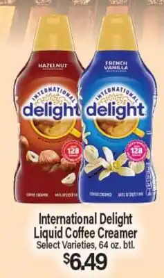 Angelo Caputo's Fresh Market International Delight Liquid Coffee Creamer offer